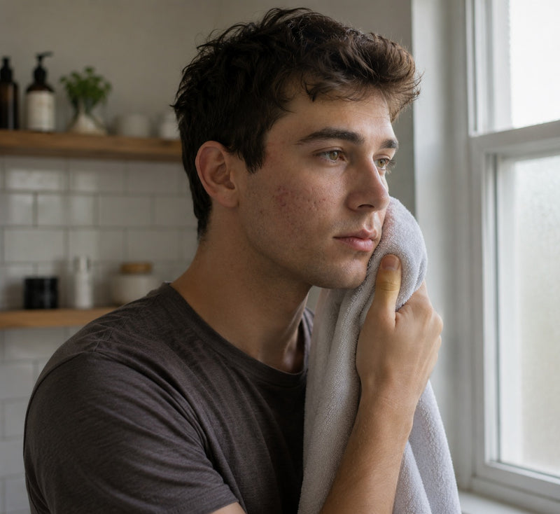 Clean and dry skin